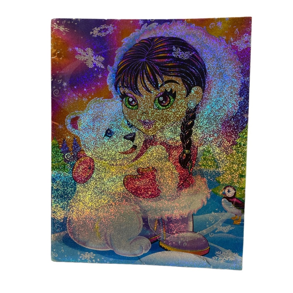 Y2k Lisa Frank Folder Unpunched 2005 Stationery Anana Polar Girl Rainbow